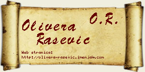 Olivera Rašević vizit kartica
